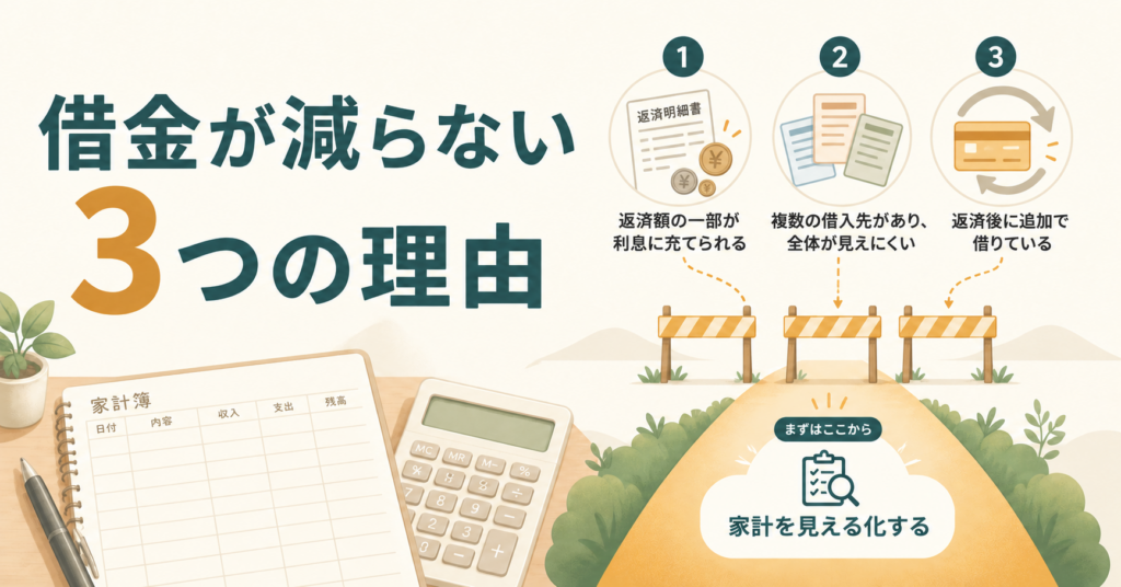 借金が減らない理由と、家計を立て直すための確認ポイント