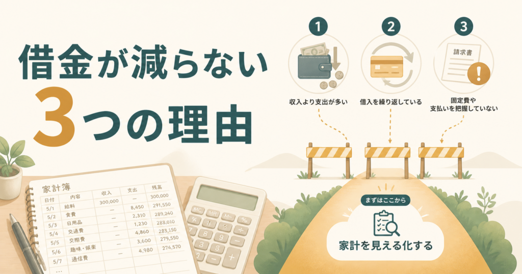 借金が減らない理由と、家計を立て直すための確認ポイント