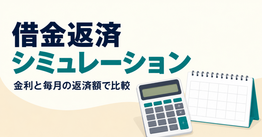 金利と毎月の返済額で比較する借金返済シミュレーション